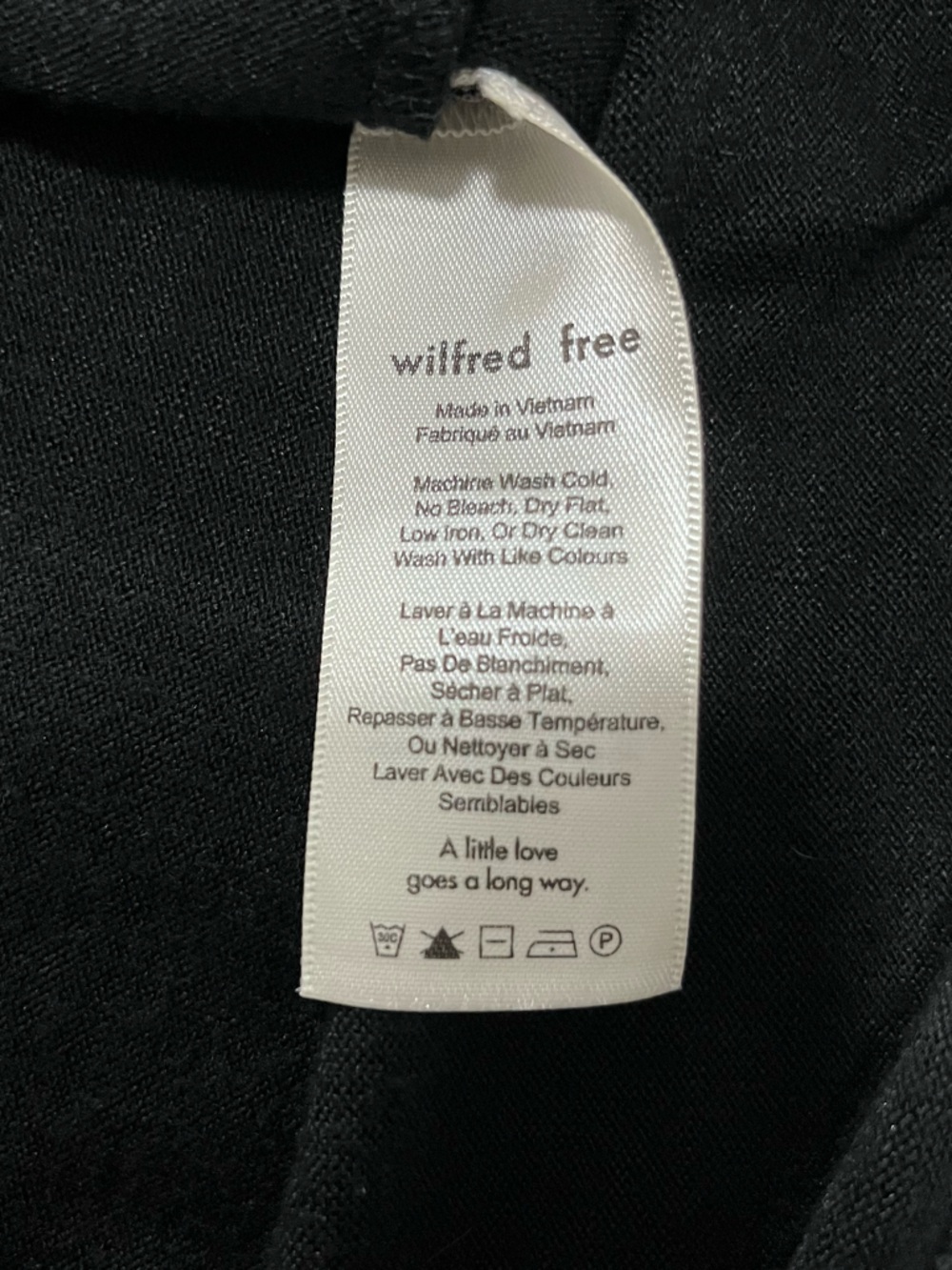 NWT Wilfred Free Legge Dress – Black Off-the-Shoulder Mini Dress – Size Medium - Picture 11 of 12